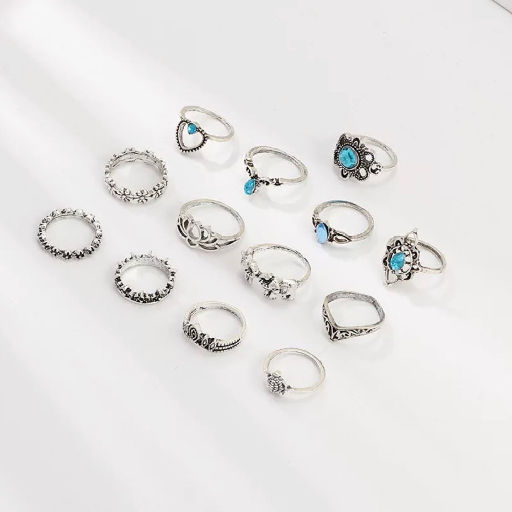 13pcs Boho Knuckle Ring Set - Picture 2 of 6